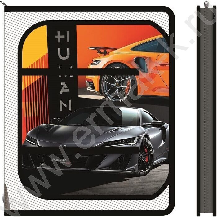 Папка д/труда А4 пластик молния вокруг Sport car | Фото 1