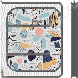 Папка д/труда А4 пластик молния вокруг Фигурный принт NEW | Фото 1