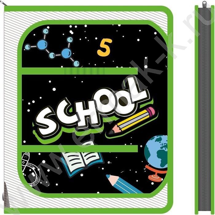 Папка д/труда А4 пластик молния вокруг Школьный мир | Фото 1