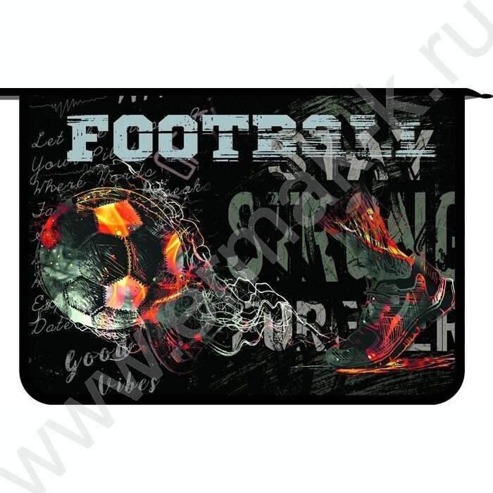 Папка д/труда А4 пластик молния сверху, широкая Удар | Фото 1