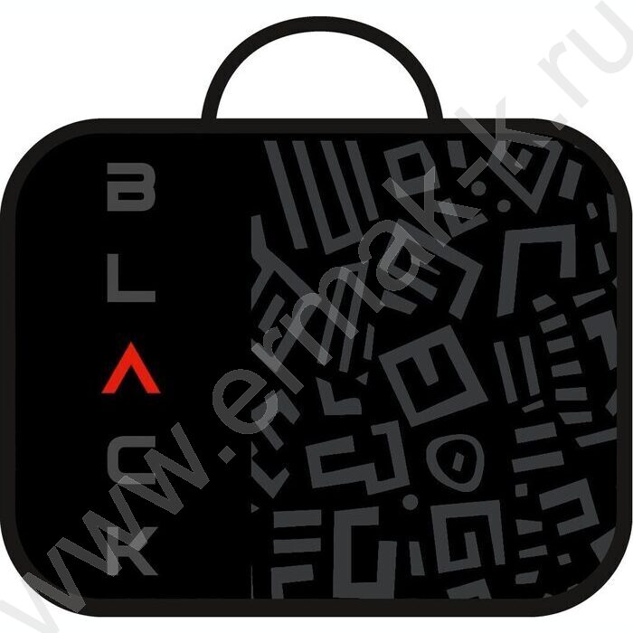 Папка школьника А4 ткань, широкая, с ручками+твердое дно "Black" NEW | Фото 1