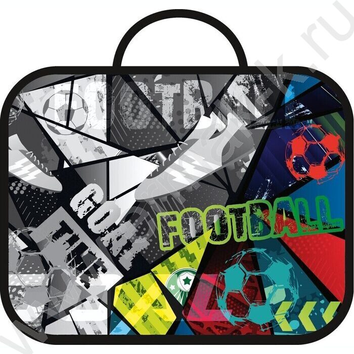 Папка школьника А4 ткань, широкая, с ручками+твердое дно "Goal time" NEW | Фото 1