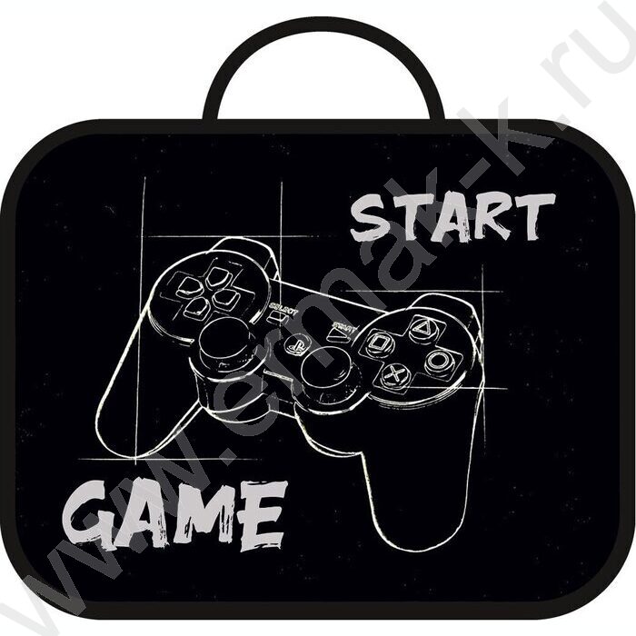 Папка школьника А4 ткань, широкая, с ручками+твердое дно "Start game" NEW | Фото 1