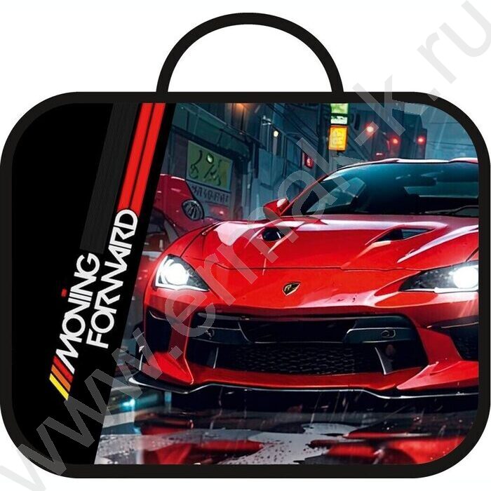 Папка школьника А4 ткань, широкая, с ручками+твердое дно "Движение" NEW | Фото 1