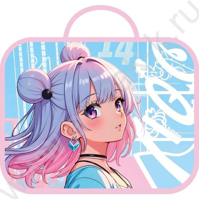 Папка школьника А4 ткань, широкая, с ручками+твердое дно "Дейзи" NEW | Фото 1