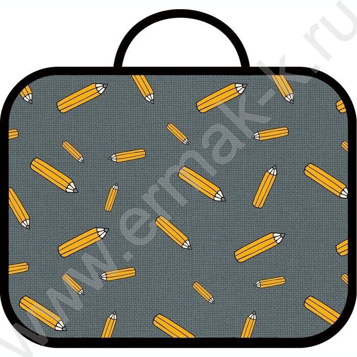 Папка школьника А4 ткань, широкая, с ручками+твердое дно "Карандаши" NEW | Фото 1
