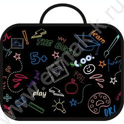 Папка школьника А4 ткань, широкая, с ручками+твердое дно "Клёвая школа" NEW | Фото 1