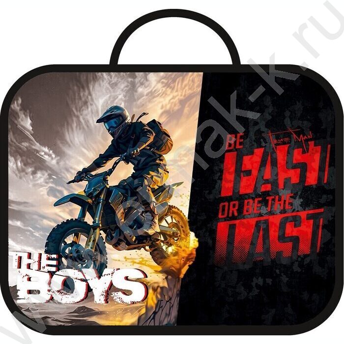 Папка школьника А4 ткань, широкая, с ручками+твердое дно "Самый быстрый" | Фото 1