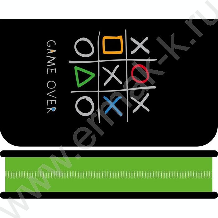 Пенал б/наполн. 1молния 190*115мм Game over /большой | Фото 1