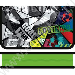 Пенал б/наполн. 1молния 190*115мм Goal time /большой с откидной планкой NEW | Фото 1