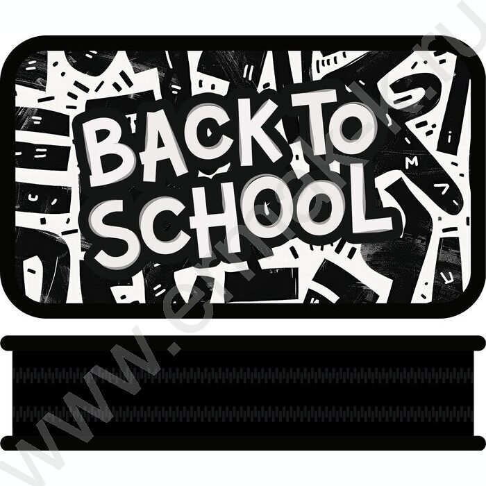 Пенал б/наполн. 2молнии 190*105мм SOFT Back to school /тканевый торец | Фото 1