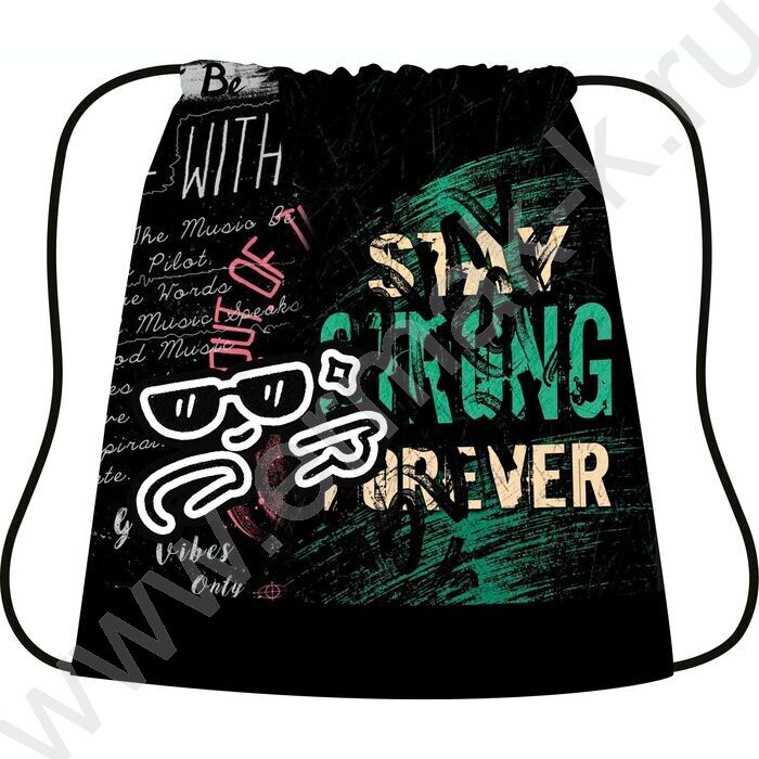 Сумка д/обуви 420*340 цветная с рисунком, ткань "Stay strong" | Фото 1
