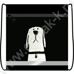 Сумка д/обуви 420*340 с карманом, светоотражающая полоса, на молнии "Белый пёсик" NEW | Фото 1