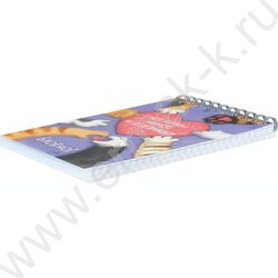 Блокнот  80л А6 спираль "Лапки" клетка/сплошной глянц.УФ-лак NEW | Фото 2