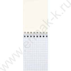 Блокнот  40л А7 спираль "Котёнок меломан" клетка/УФ-лак выборочный с глиттером NEW | Фото 3