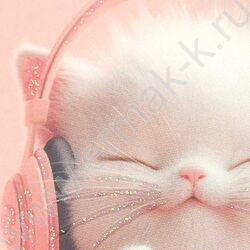 Блокнот  40л А7 спираль "Котёнок меломан" клетка/УФ-лак выборочный с глиттером NEW | Фото 7