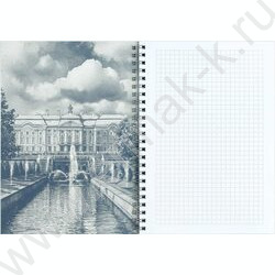 Блокнот  48л А5 спираль "Петергоф" клетка/мат.лам. NEW | Фото 3