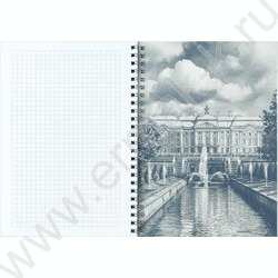 Блокнот  48л А5 спираль "Петергоф" клетка/мат.лам. NEW | Фото 5