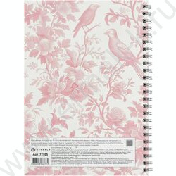 Блокнот  48л А5 спираль "Розовые птицы" клетка/мат.лам. NEW | Фото 7
