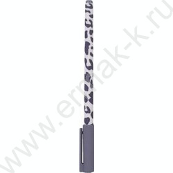 Ручка шар 0,5мм синяя Леопард сиреневый /софт-тач// | Фото 2