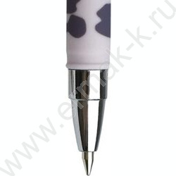 Ручка шар 0,5мм синяя Леопард сиреневый /софт-тач// | Фото 3