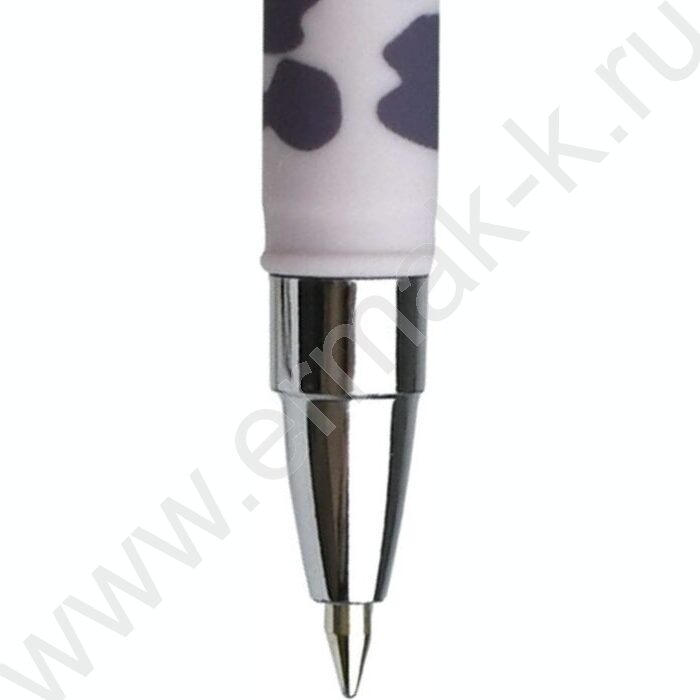 Ручка шар 0,5мм синяя Леопард сиреневый /софт-тач// | Фото 3