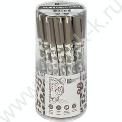 Ручка шар 0,5мм синяя Леопард бежевый /софт-тач/ | Фото 5