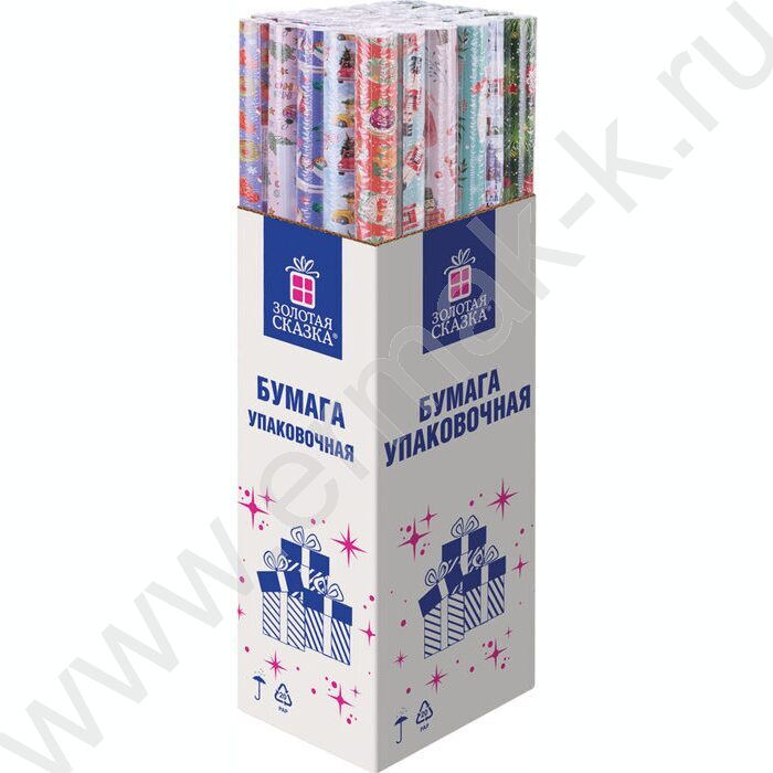 Бумага упаковочная  70*100см Сказочный подарок 1л в рулоне / 10 дизайнов/ассорти | Фото 9