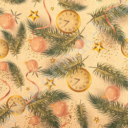 Бумага упаковочная  70*100см Christmas Kraft 1л в рулоне / 10 дизайнов/ассорти | Фото 4