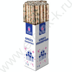 Бумага упаковочная  70*100см Christmas Kraft 1л в рулоне / 10 дизайнов/ассорти | Фото 9