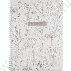 Тетрадь  96л А4 клетка/спираль "Цветочный паттерн" /мат.лам./ NEW | Фото 1