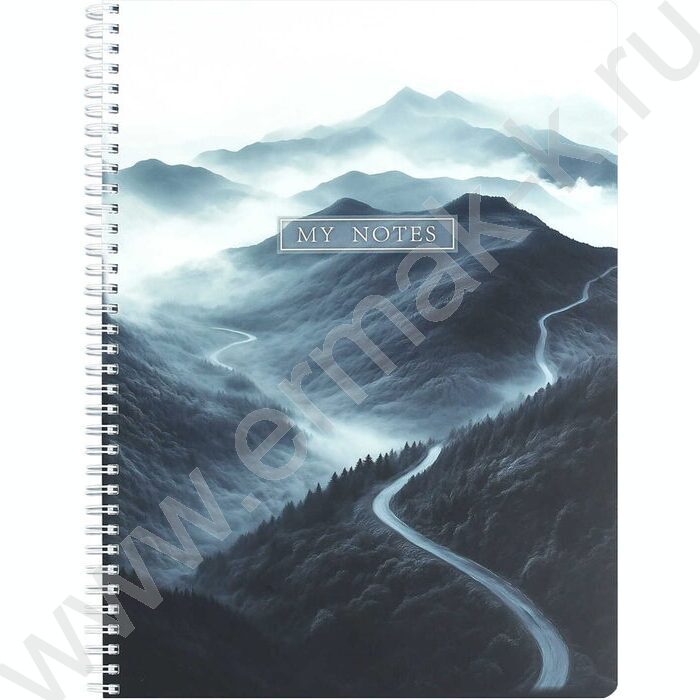 Тетрадь  96л А4 клетка/спираль "Дорога в горы" /мат.лам./ | Фото 1