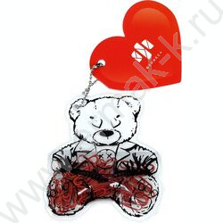 Скрепки 28мм / 40шт красные "Плюшевый мишка" /ПВХ-пакет с многоразовой струнной застёжкой (зип-л NEW | Фото 1