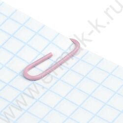 Скрепки 28мм / 40шт розовые "Белый котик" /ПВХ-пакет с многоразовой струнной застёжкой (зип-лок) NEW | Фото 3