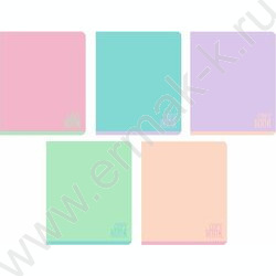 Тетрадь  48л клетка "Пастель" /мел.карт., лам. soft touch /ассорти NEW | Фото 1