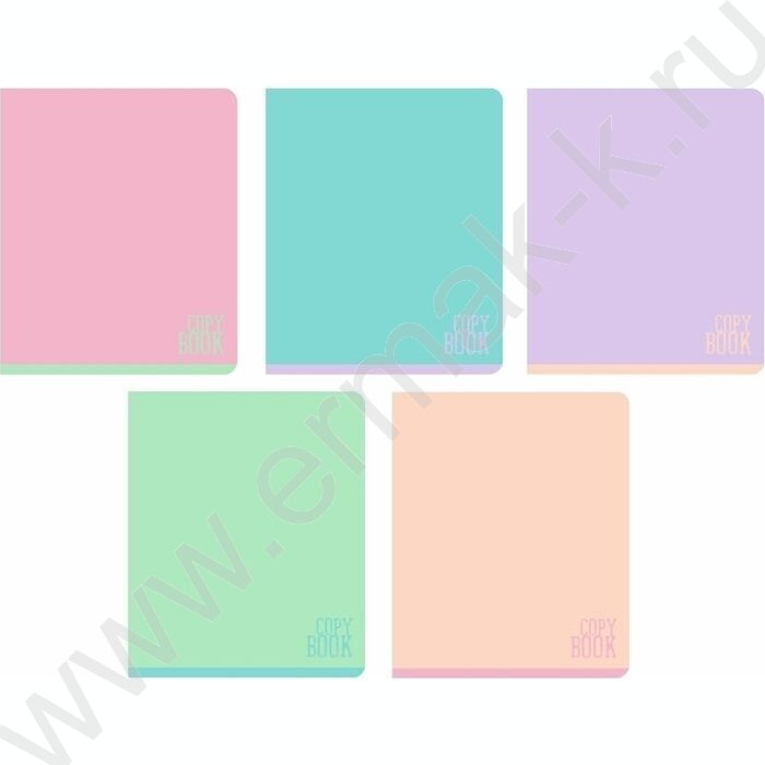 Тетрадь  48л клетка "Пастель" /мел.карт., лам. soft touch /ассорти | Фото 1