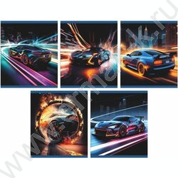 Тетрадь  48л клетка "Ускорение" /мел.карт. /ассорти NEW | Фото 1