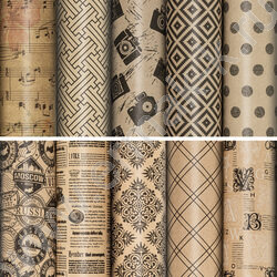 Бумага упаковочная  70*100см Kraft Unlimited 1л в рулоне / 10 дизайнов/ассорти | Фото 1