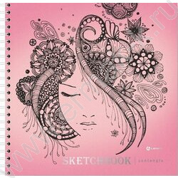 Скетчбук  50л 200*200 спираль сбоку "Принцесса" /тв.обл., офсетная бумага  100 г/кв.м | Фото 1