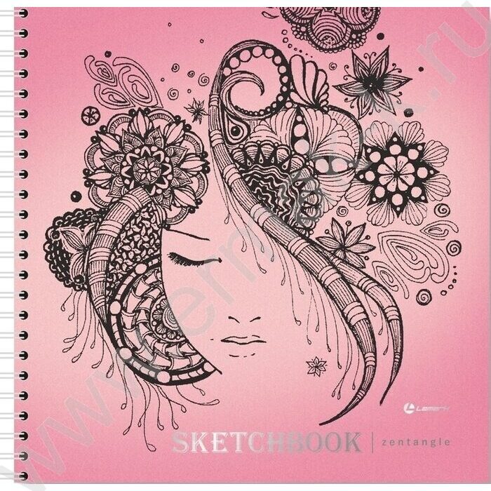 Скетчбук  50л 200*200 спираль сбоку "Принцесса" /тв.обл., офсетная бумага  100 г/кв.м | Фото 1