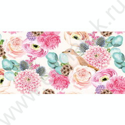 Конверт д/денег  85*165мм "Птичка в цветах" NEW | Фото 1