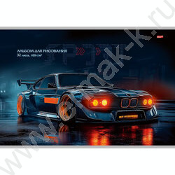 Альбом д/рисования 32л "Спортивное авто-1" ассорти NEW | Фото 3