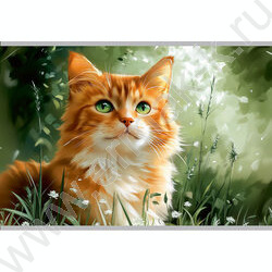 Альбом д/рисования 40л "Котики в траве" /лен/ ассорти NEW | Фото 5