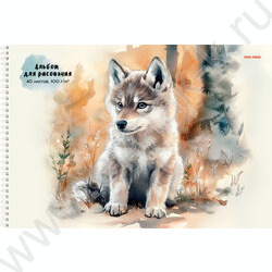 Альбом д/рисования-спираль 40л "Милые животные-6" ассорти NEW | Фото 2