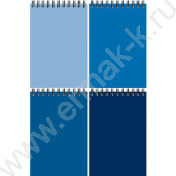 Блокнот  40л А6 спираль "Фактурный синий" ассорти NEW | Фото 1