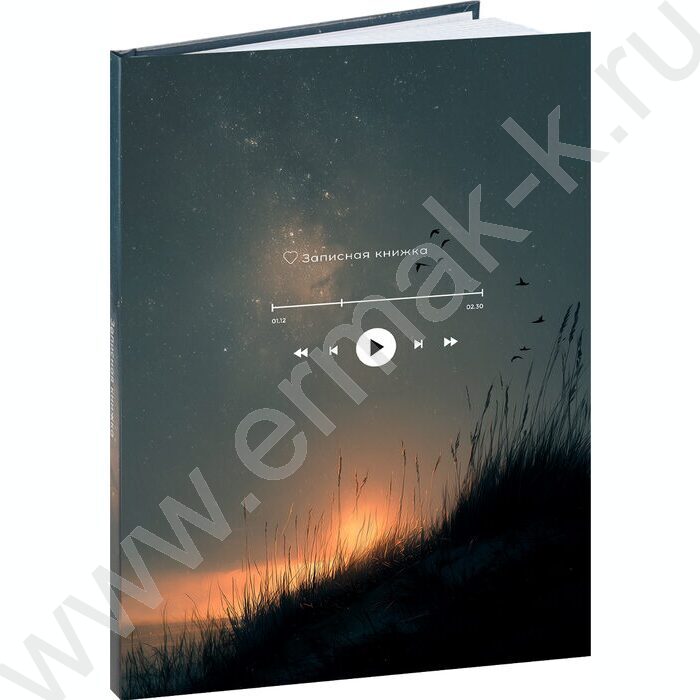Зап. книжка  80л А5 тв.обл. "Природа и музыка-1" /глянец/лен/ | Фото 1