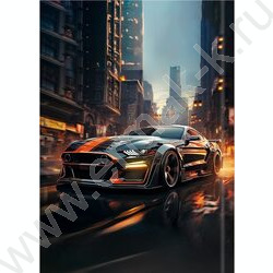 Зап. книжка  48л А6 тв.обл. "Спортивный автомобиль в городе" /глянец/лен/ NEW | Фото 4