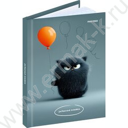 Зап. книжка  64л А6 тв.обл. "Угрюмый котик" /глянец/ NEW | Фото 1
