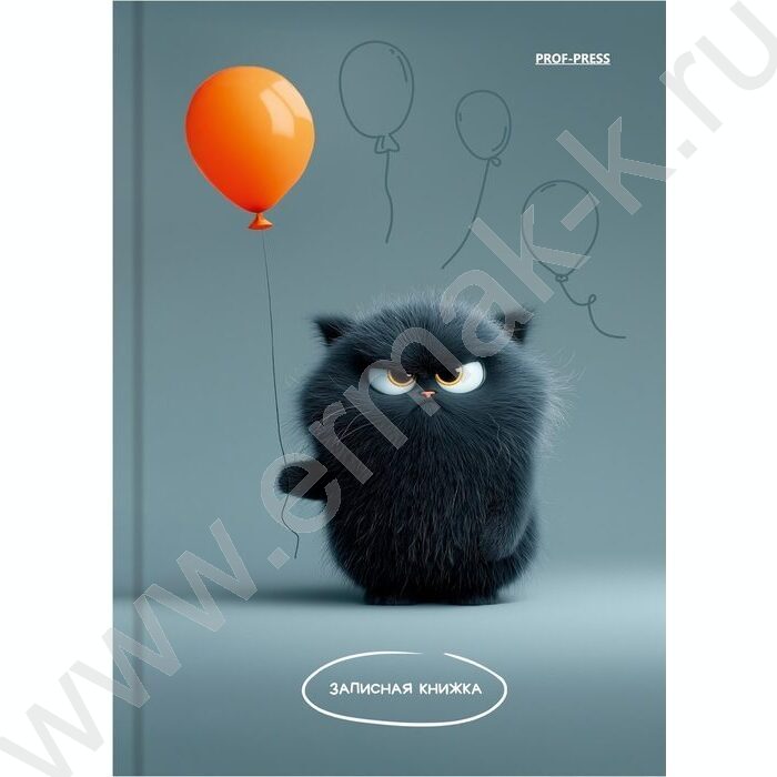 Зап. книжка  64л А6 тв.обл. "Угрюмый котик" /глянец/ | Фото 2