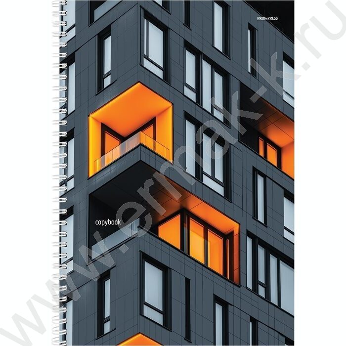 Тетрадь  96л А4 клетка/спираль "Архитектура и свет-1" /твин-лак/ | Фото 1